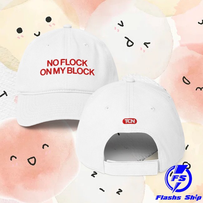 Tucker Carlson Merch Store No Flock On My Block Baseball Hat White 5 Tucker Carlson Merch Store No Flock On My Block Baseball Hat White