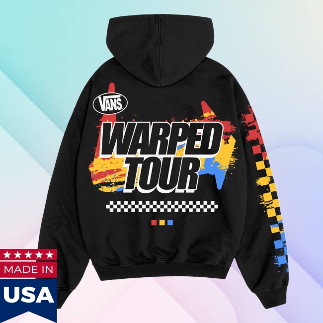 Vans Warped Tour Merch Store Color Blur Hoodie 4 Vans Warped Tour Merch Store Color Blur Hoodie
