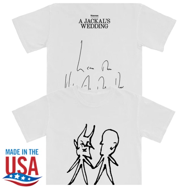 Westerman Merch Store A Jackal's Wedding White Tee Pod 5 Westerman Merch Store A Jackal's Wedding White Tee Pod
