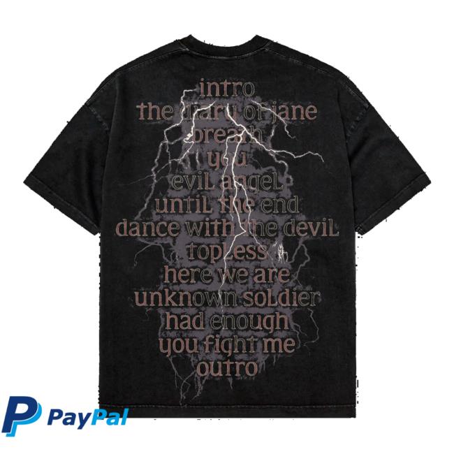 Breaking Benjamin Merch Store Phobia Track List Tee 4 Breaking Benjamin Merch Store Phobia Track List Tee