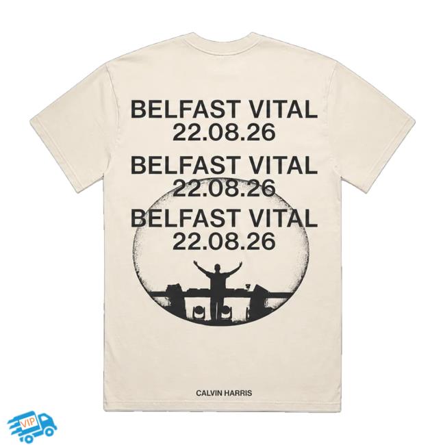 Calvin Harris Merch Shop Belfast Vital Faded Ecru Graphic Shirt 4 Calvin Harris Merch Shop Belfast Vital Faded Ecru Graphic Shirt