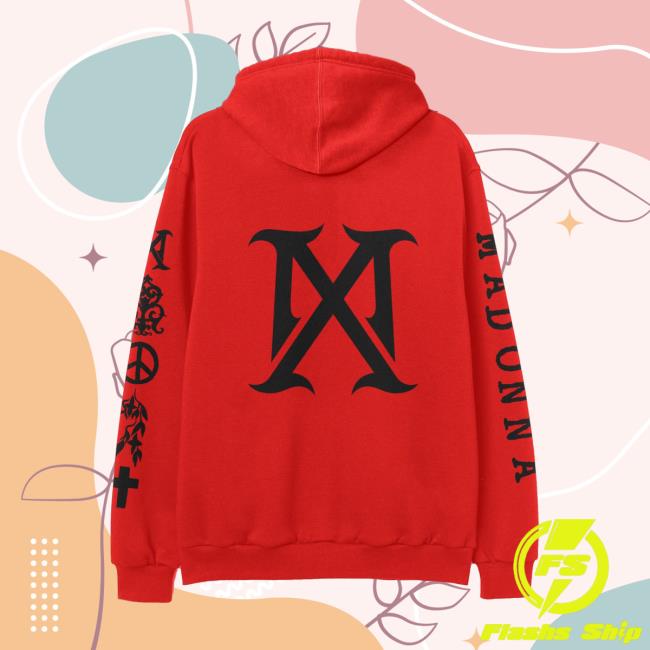 Madonna Store Merch Disturbe The Peace Red Pullover Hoodie 4 Madonna Store Merch Disturbe The Peace Red Pullover Hoodie