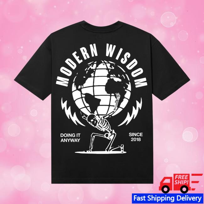 Modern Wisdom Merch Store Shop Skeleton Globe Black Tee 4 Modern Wisdom Merch Store Shop Skeleton Globe Black Tee