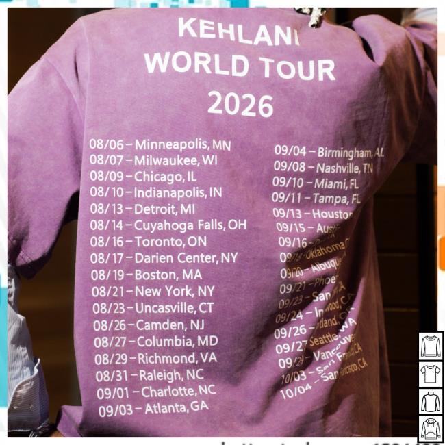 Phase Merch Shop Kehlani World Tour 2026 Tee 4 Phase Merch Shop Kehlani World Tour 2026 Tee
