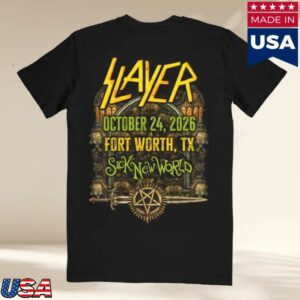 Slayer Merch Store Sick New World 2026 Festival Event Tee