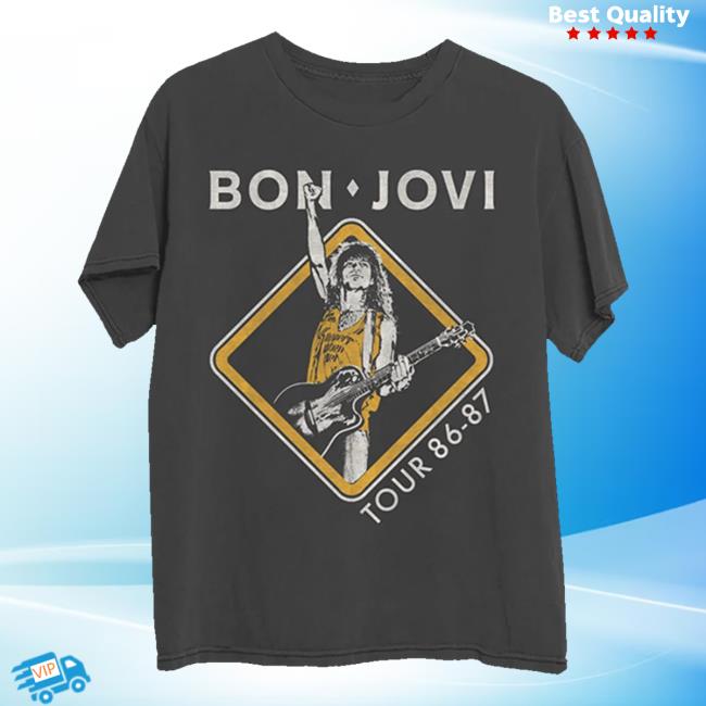 Bon Jovi Merch Store Slippery When Wet Tour 86-87 Pepper T-Shirt 5 Bon Jovi Merch Store Slippery When Wet Tour 86-87 Pepper T-Shirt