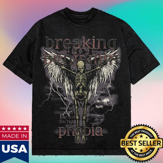 Breaking Benjamin Merch Store Phobia Track List Tee 5 Breaking Benjamin Merch Store Phobia Track List Tee