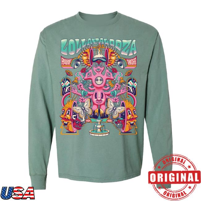 Lollapalooza Merch Store Shop Poster Lineup Long Sleeve Tee 5 Lollapalooza Merch Store Shop Poster Lineup Long Sleeve Tee