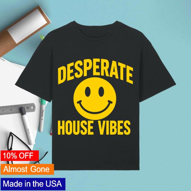 Robbie Williams Merch Store Desperate House Vibes Black T-Shirt 5 Robbie Williams Merch Store Desperate House Vibes Black T-Shirt
